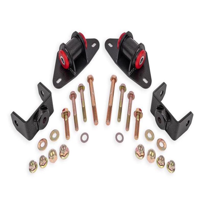 BMR Suspension 14-19 Chevrolet Corvette Motor Mount Kit - Black Hammertone
