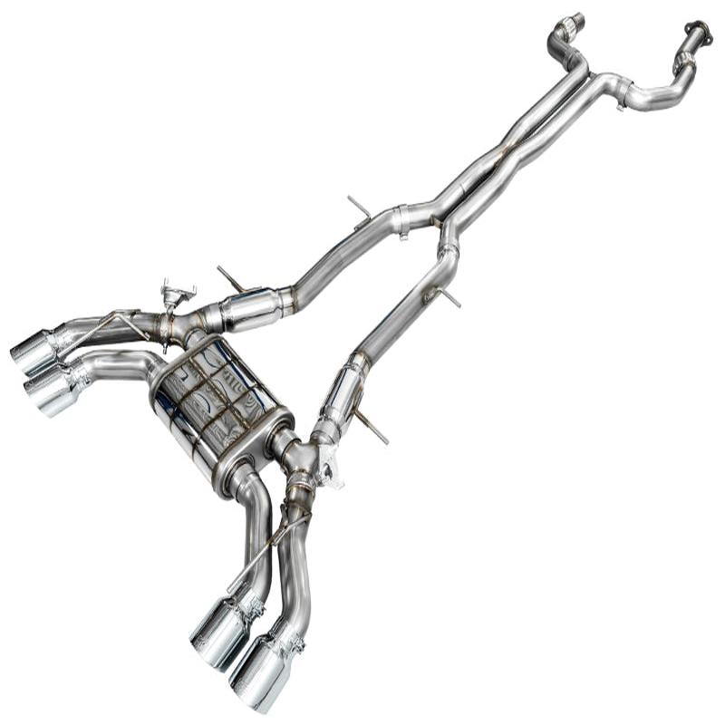 AWE Tuning 2021+ Cadillac CT4-V Blackwing SwitchPath Exhaust - Chrome Silver Tips