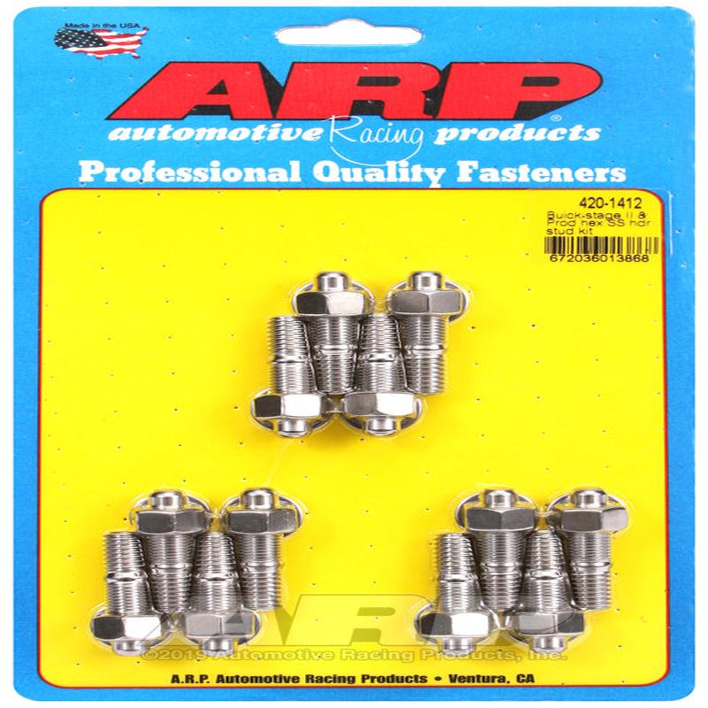 ARP Buick Stage II & Prod SS hex header stud kit