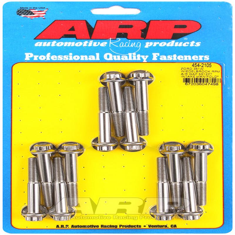 ARP Ford 351W w/Edelbrock RPM air gap 12pt intake manifold bolt kit