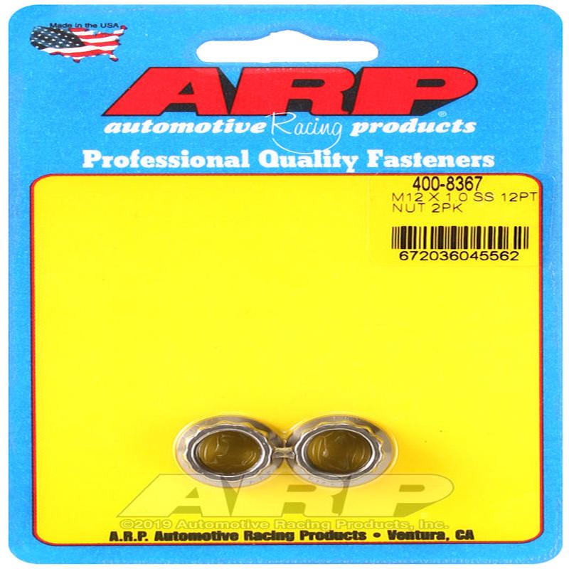ARP M12 X 1.00 (M14 wr) SS 12pt nut kit