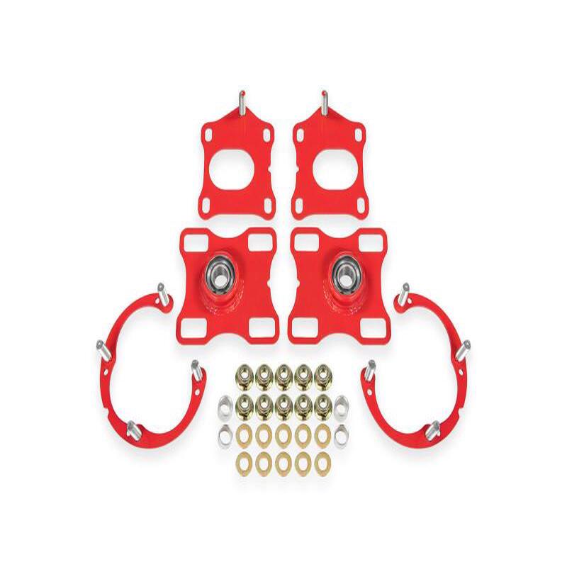BMR Suspension 11-14 Ford Mustang Caster/Camber Plates - Red