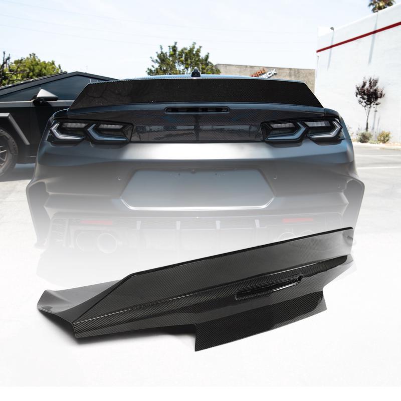 2016-2024 Camaro Type-X Double Sided Gloss Carbon Fiber Trunk W/ Integrated Spoiler