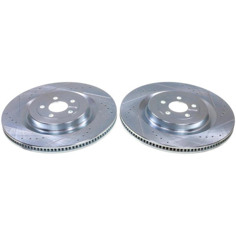 Power Stop 22-23 Ford Mustang Mach-E Front Drilled & Slotted Rotor - Pair