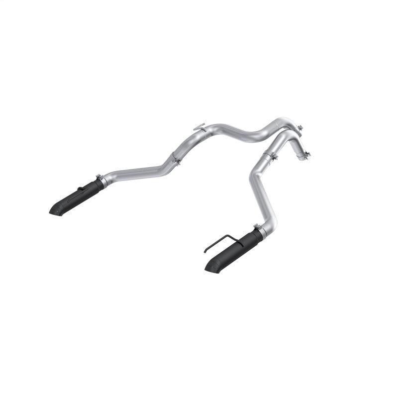 MBRP 24-25 Ford Ranger Raptor 3.0L 3in Dual Rear Turn-Down Axle Back Exhaust - Armor BLK Tips