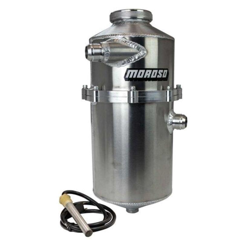 Moroso 2 Pc 60/40 Split 16.5in Tall 7in Dia 7.5qt Single Inlet Dry Sump Tank w/16AN Male Fitting