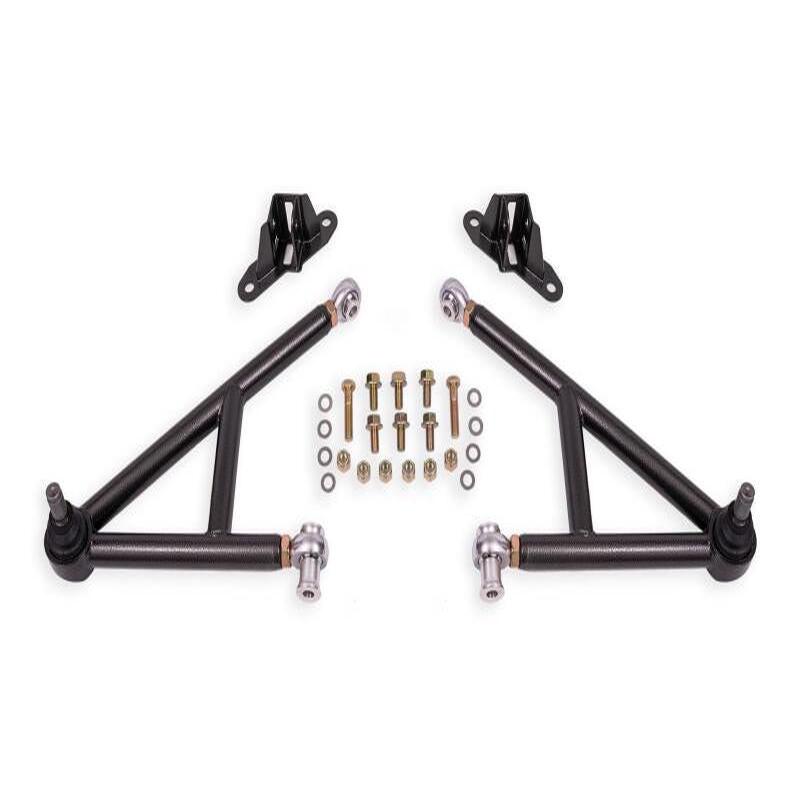 BMR 11-14 Ford Mustang Lower A-Arm Kit - Black Hammertone