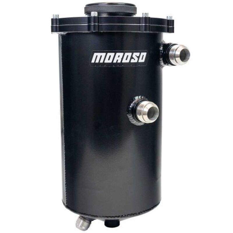 Moroso 2 Piece 15in Tall 7in Dia 7 Quart Dry Sump Tank - Black