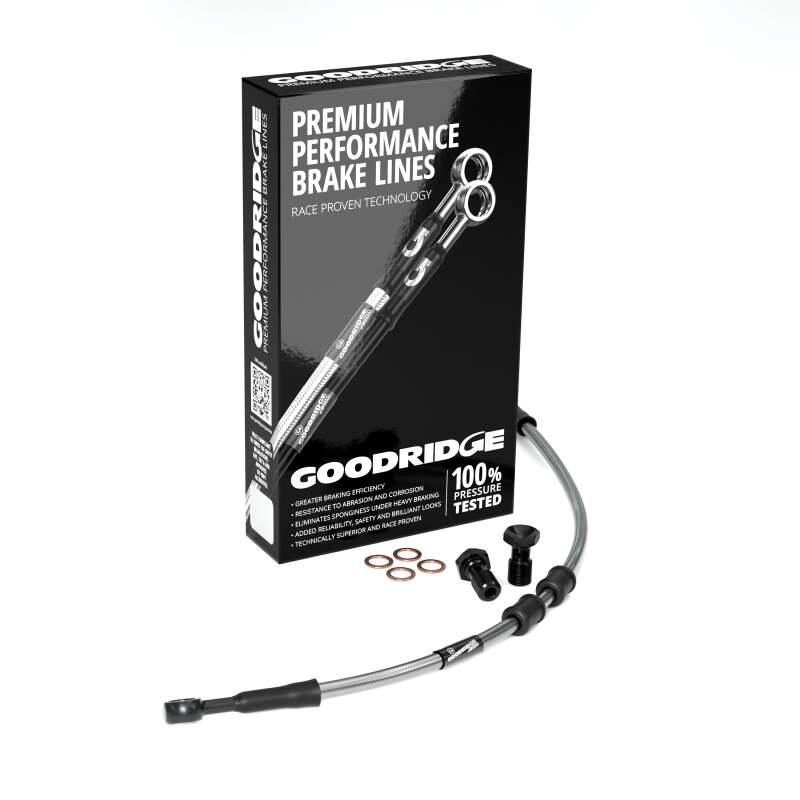 Goodridge 15-23 HD FLTRX/FLTRXS/ST (w/ABS) +8in Front Brake Line Kit - Clear