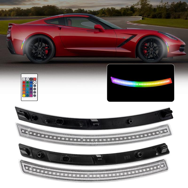 2014-2019 Chevrolet Corvette RGB Clear C7 LED Side Marker