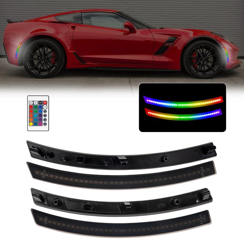 2014-2019 Chevrolet Corvette RGB Smoke C7 LED Side Marker