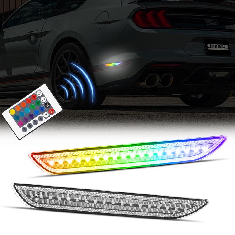 2015-2023 Mustang S550 RGB Clear LED Side Marker
