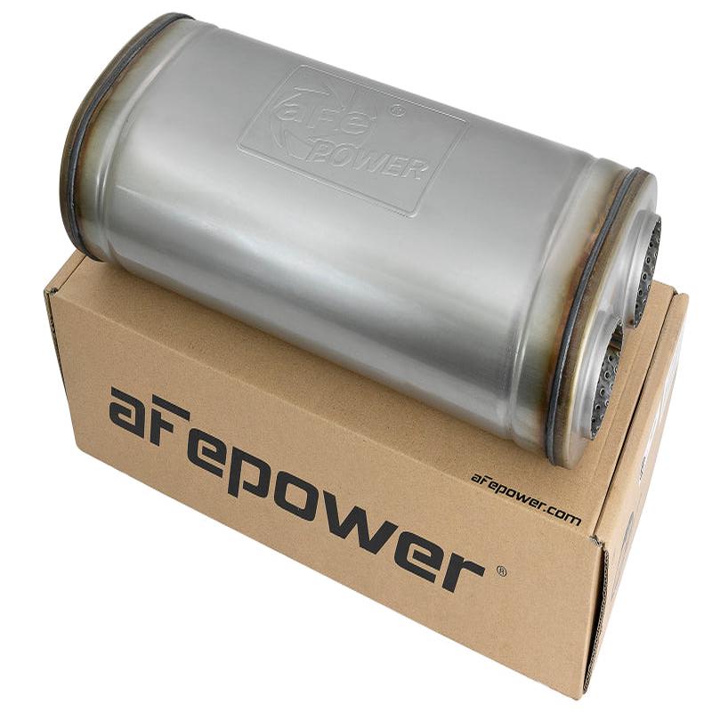 afe MACH Force-Xp Muffler 2-1/2 IN ID Offset/Dual x 18 IN L x 8 IN W x 5 IN H - Oval Body