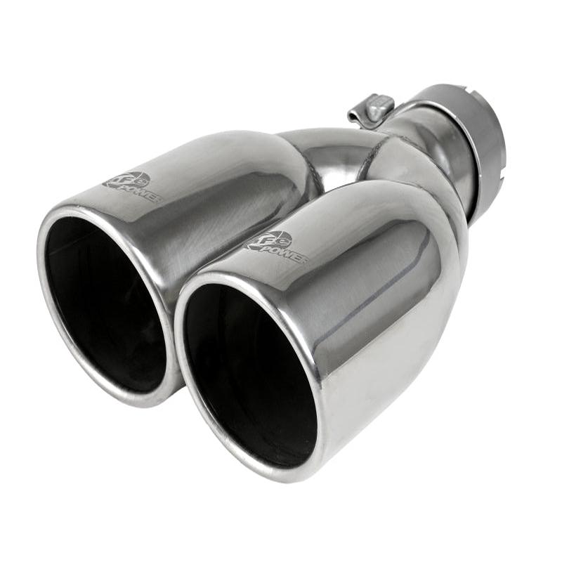 afe MACH Force-Xp Universal Exhaust Tip 2-1/2 IN Inlet x 3-1/2 IN Outlet X 12 IN L
