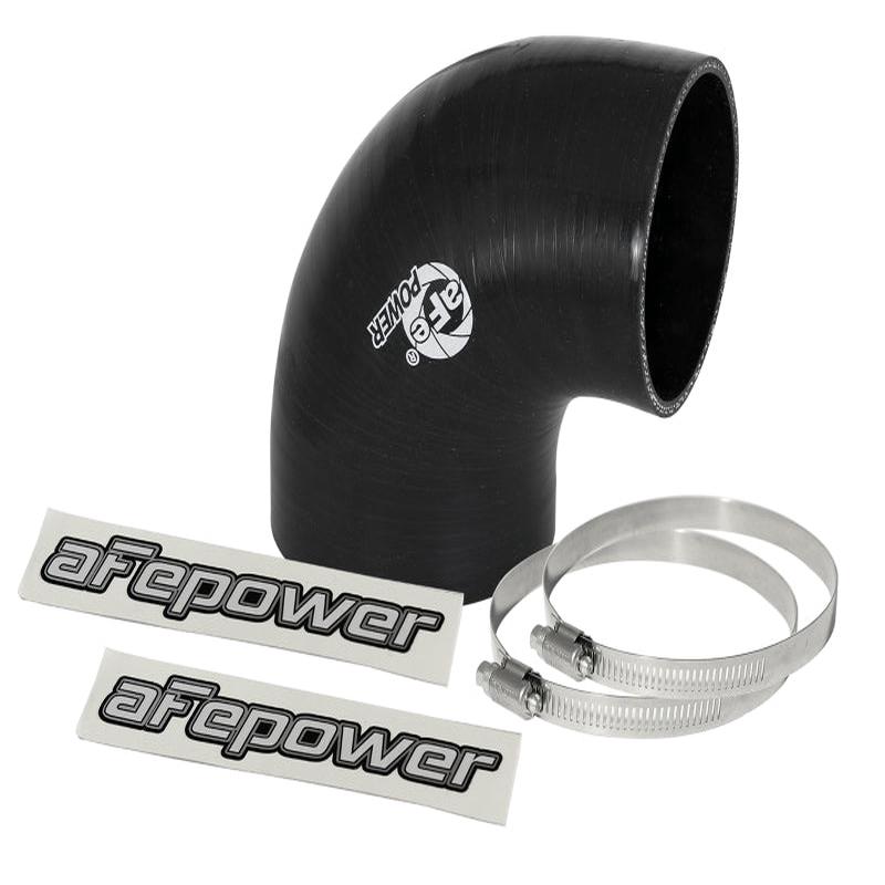 afe Magnum FORCE Intake Coupling Kit (3-1/2 IN to 3 IN ID x 90 Deg.) Elbow Reducing Coupler - Black