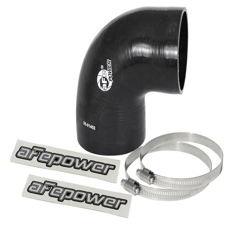afe Magnum FORCE Intake Coupling Kit (4 IN ID to 3-3/8 IN ID x 90 Deg.) Elbow Coupler - Black