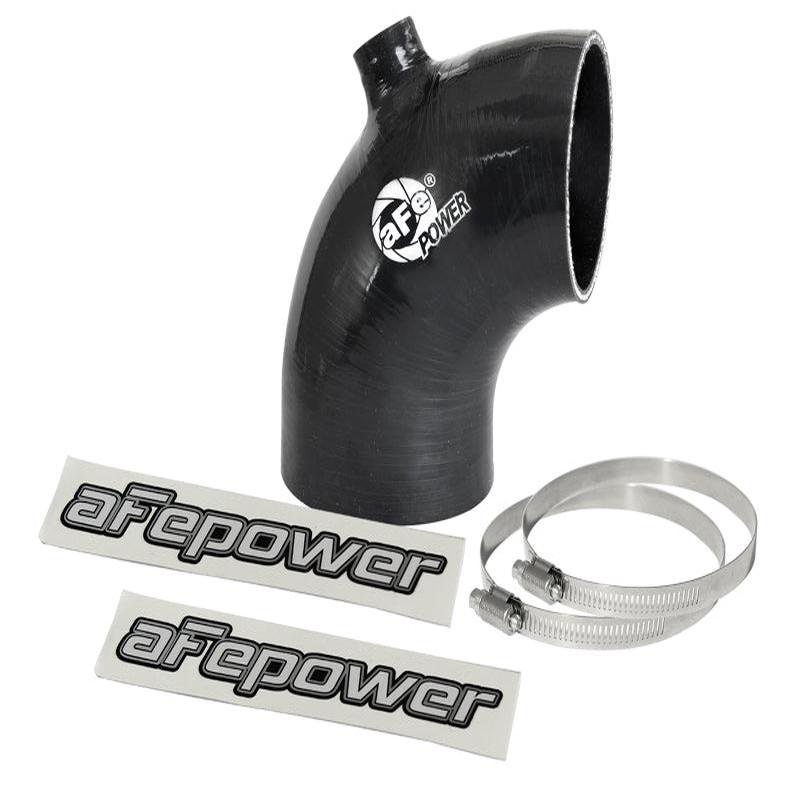afe Magnum FORCE Intake Coupling Kit (3-1/8IN ID to 2-3/4IN ID x 90 Deg) Elbow Coupler w/ Port Black