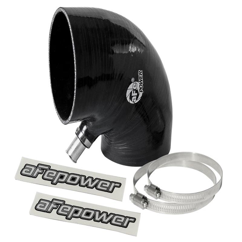afe Magnum FORCE Intake Coupling Kit (4 IN ID to 4-1/4 IN ID x 90 Deg.) Elbow Coupler - Black