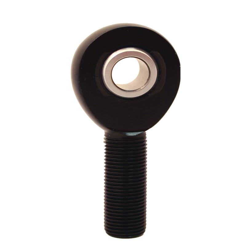 QA1 A Series Endura Rod End - Male/Left Hand - .5in Bore x 5/8-18 - Black Aluminum