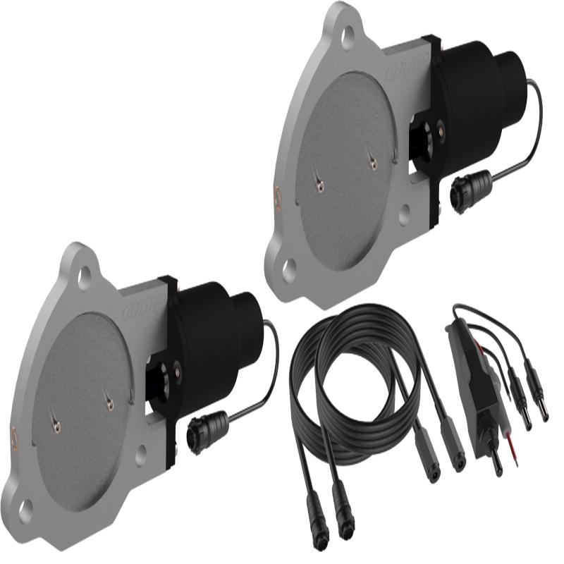 QTP 3.5in Bolt-On QTEC Dual Electric Cutout Valves - Pair